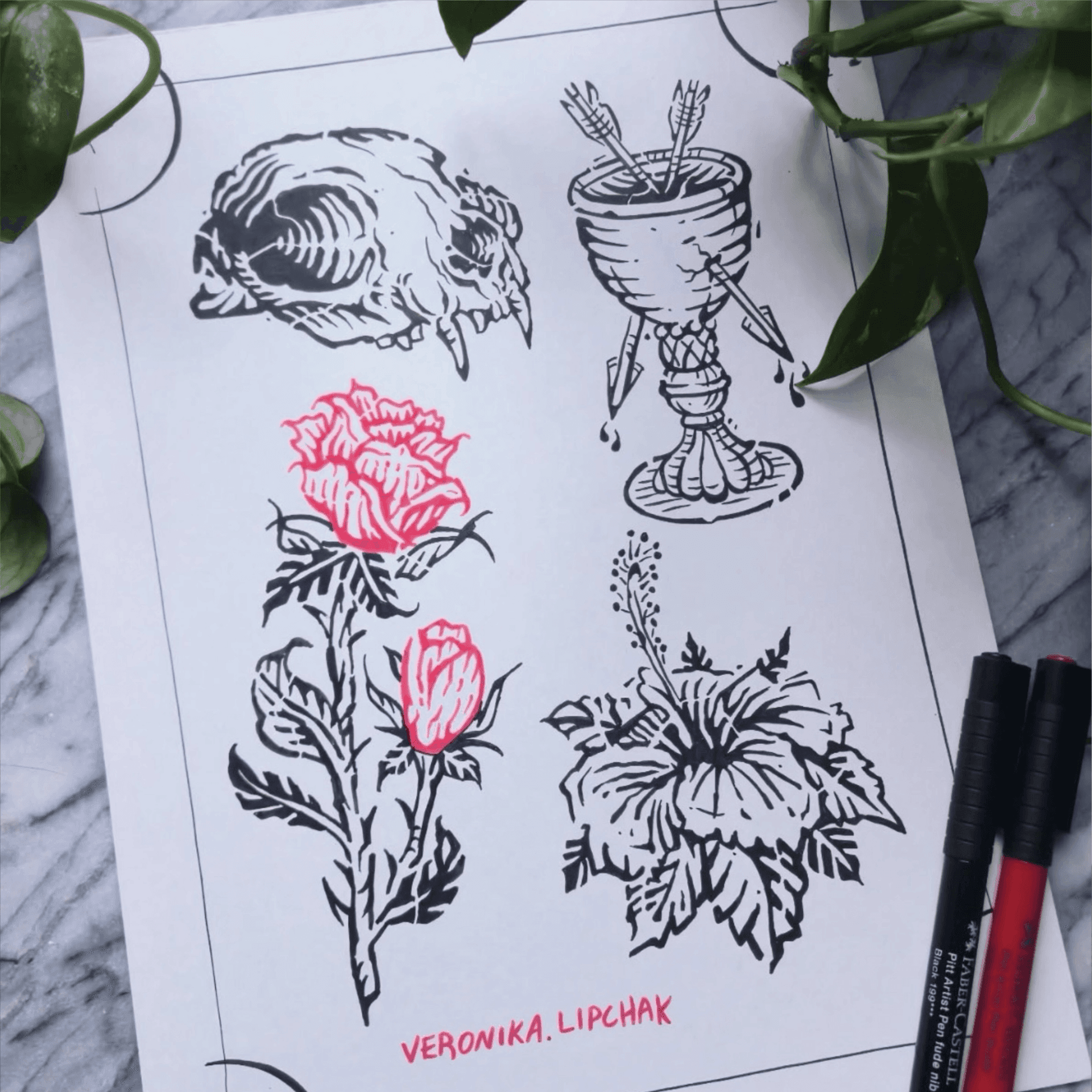 Unique tattoo flash designs - Durham Raleigh NC